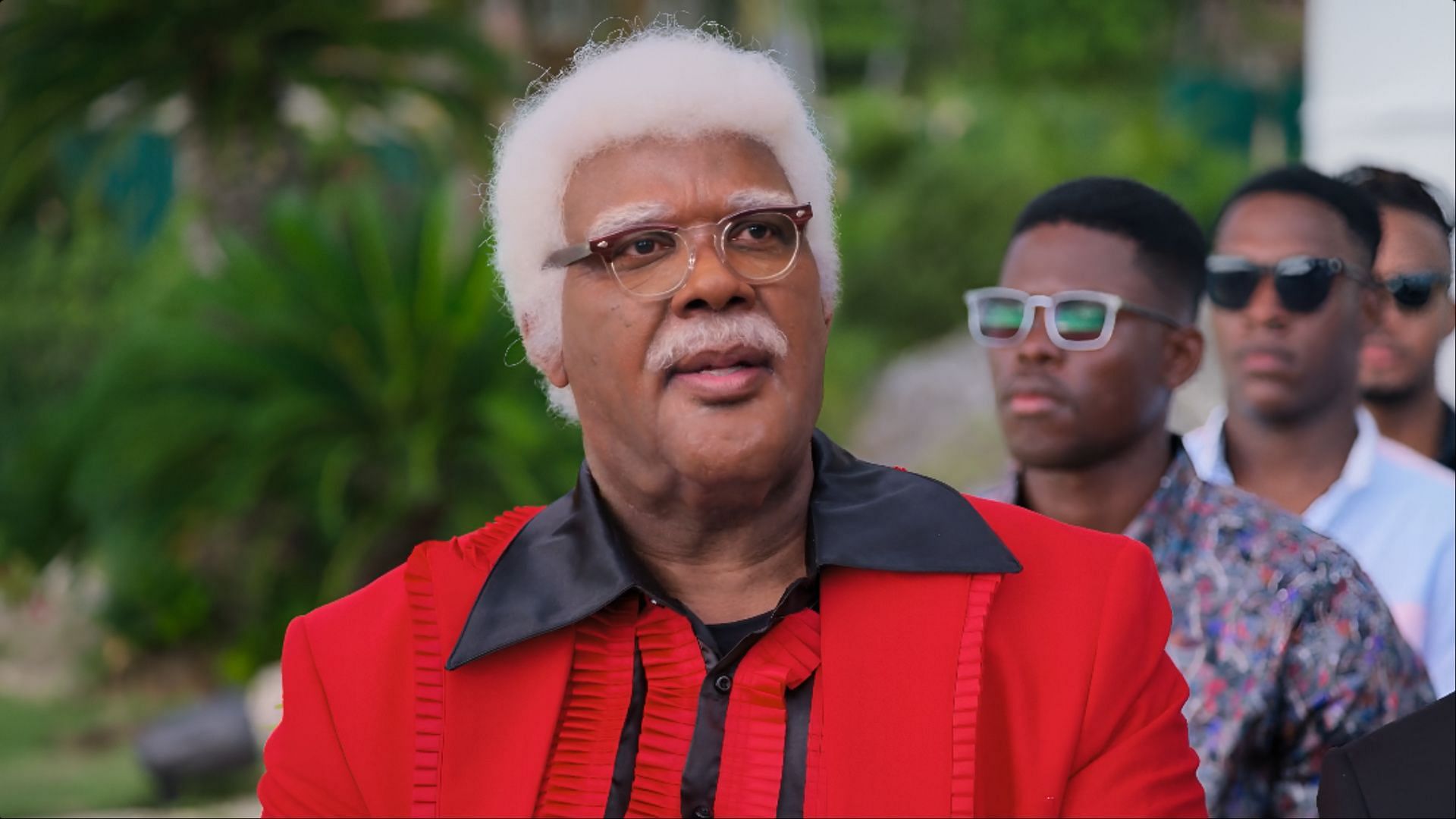 Joe Simmons never misses a chance to stir the pot in Madea's Destination Wedding (Image via Netflix)